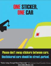 Win-Hood Parking - One Sticker, One Car